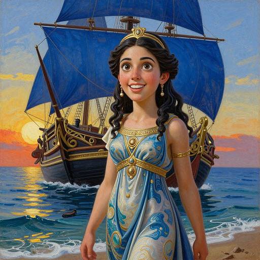 Hyperrealistic Grecian Maiden by Shore