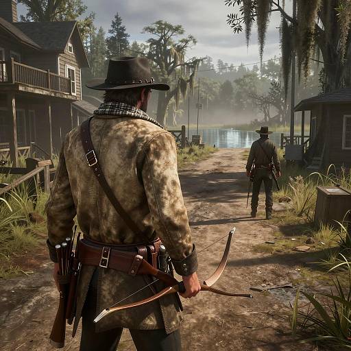 Cinematic Western Standoff in Bayou