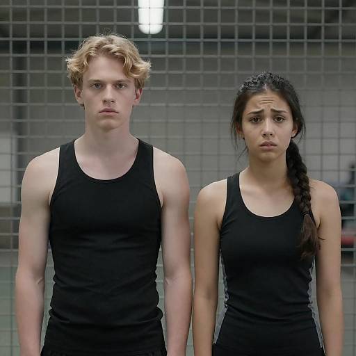 Portrait of Young Duo in Modern Setting