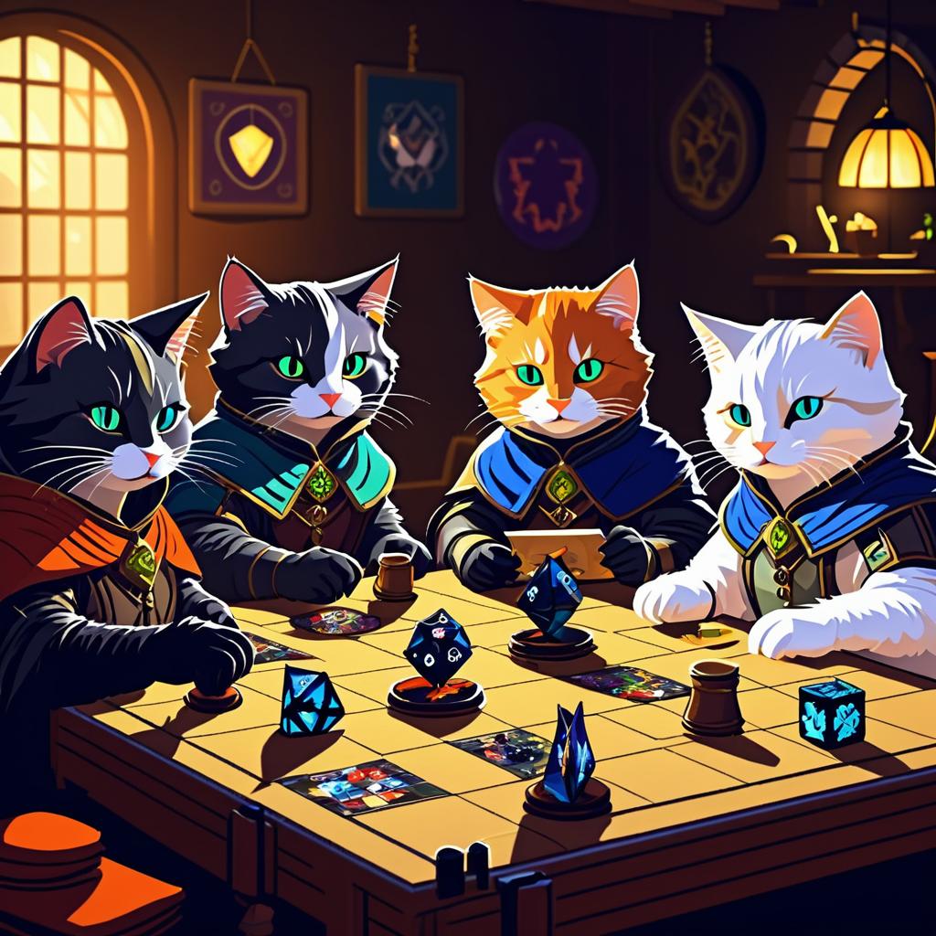 Cozy Cat Gaming Night Adventure