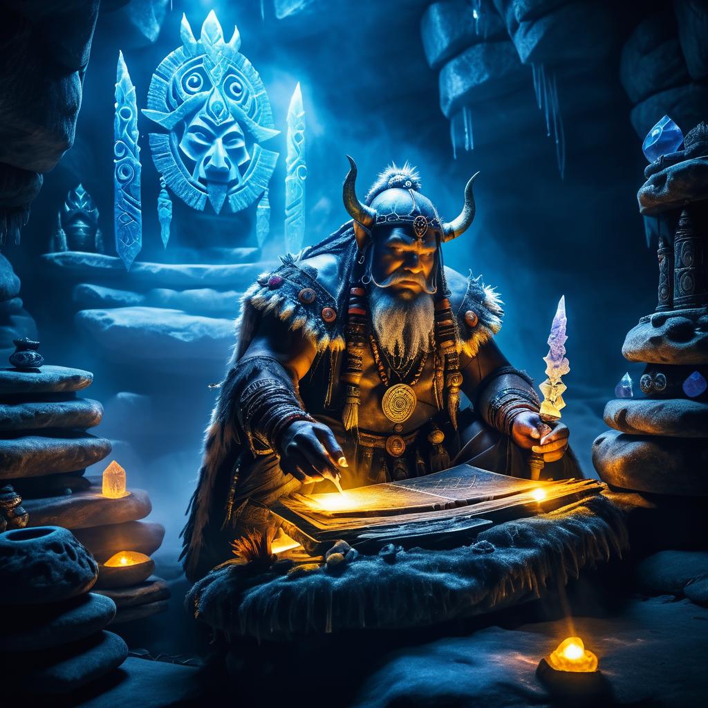 Orc Shaman in Enchanted Cave