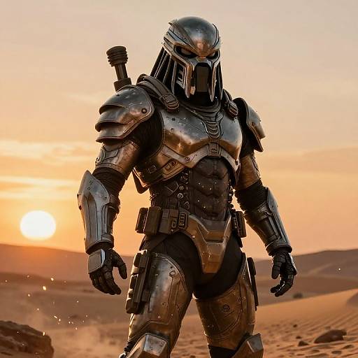 Predator Armor in Desert Sunset