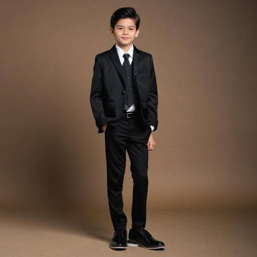 Boy in Black Formal Suit