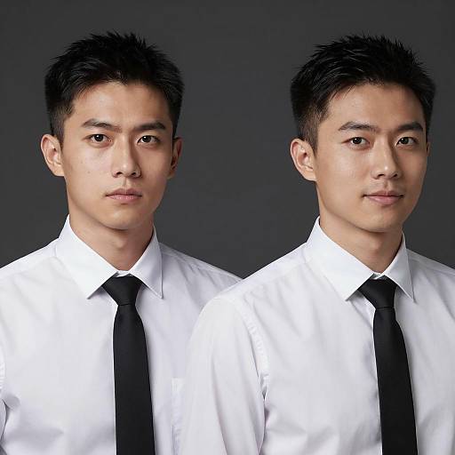 Elegant Portrait of Two Formal Men