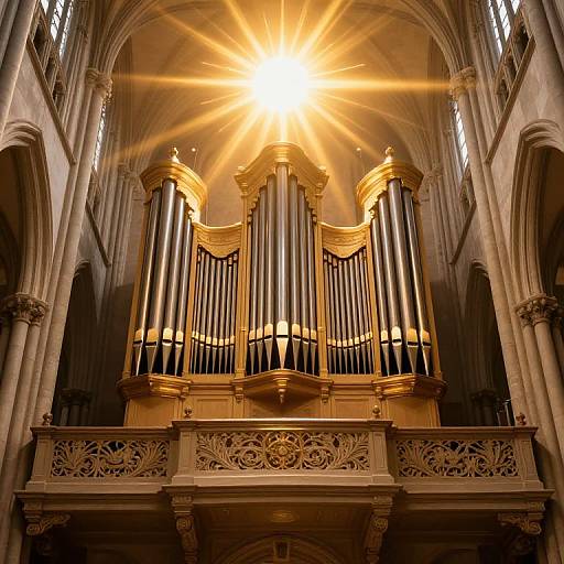 Celestial Cathedral Organ in Golden Light