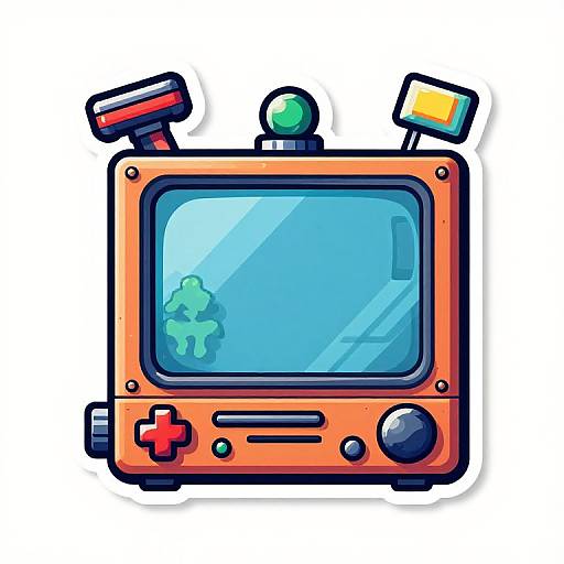Retro Pop Culture Game Sticker