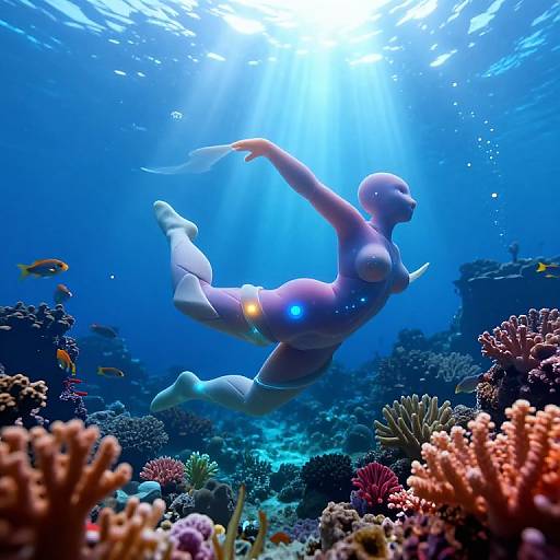 Graceful Ribbon Creature in Reef