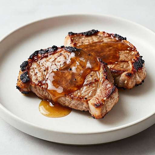 Smoked Pork Chops with Brown Sugar Gastrique