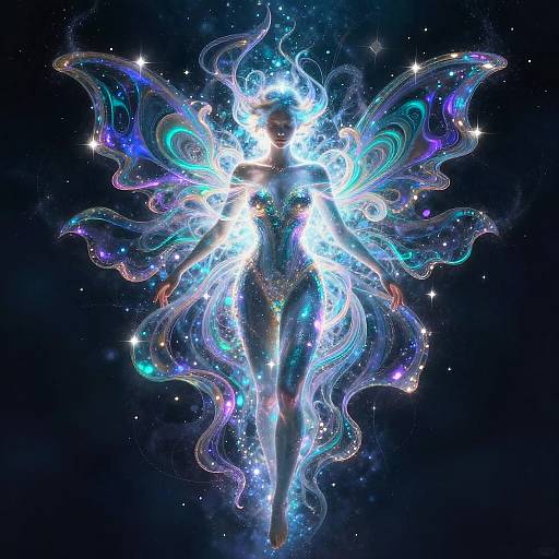 Radiant Metamorphosis in Iridescent Hues