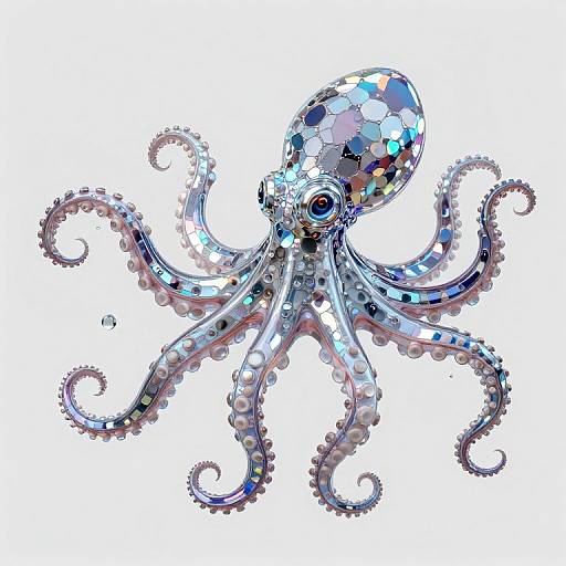 Mirrored Octopus Weaving Time Loops