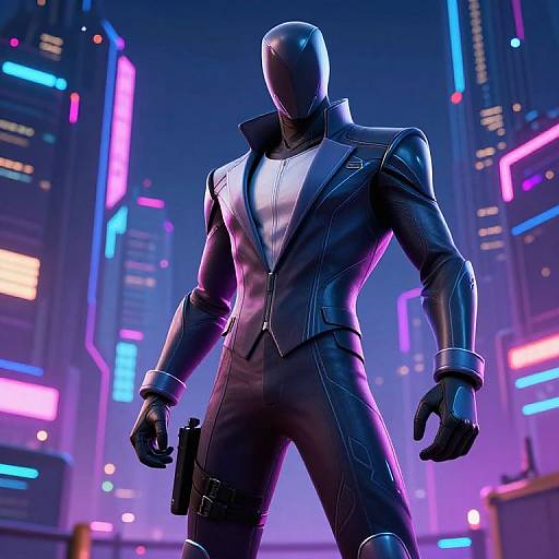 Fortnite Tuxedo Skin in Neon City