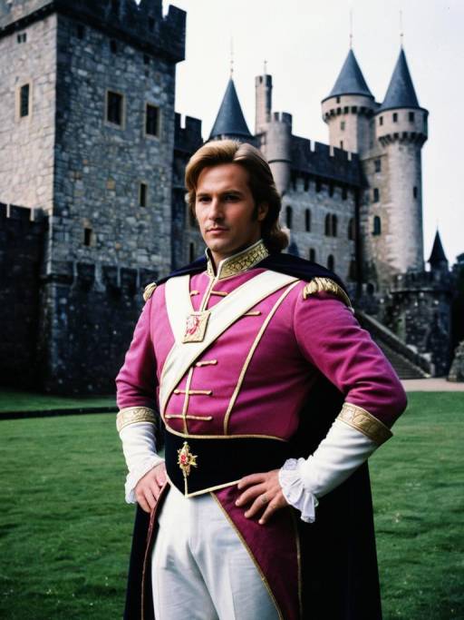Man in Prince Adam Costume at Castle