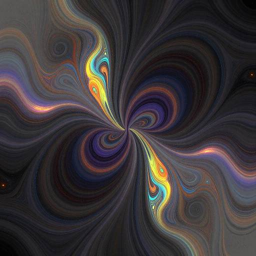 Surreal Abstract Scene with Fluid Shapes