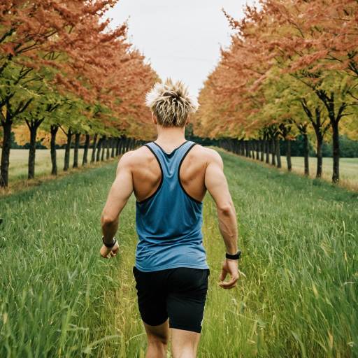 Dynamic Freedom: Athletic Blonde Sprinter