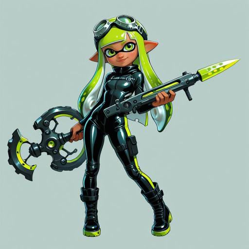 Inkling Girl with Tentacle Hair Weapon