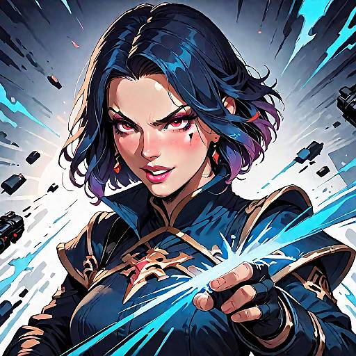 Powerful Sorcerer Casting Dark Magic