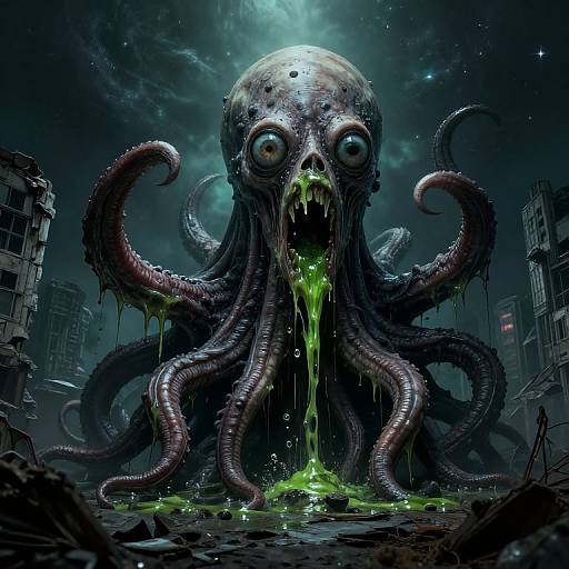 Lovecraftian Horror in Ruined City