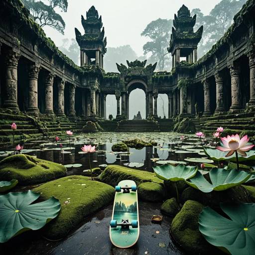 Enchanted Swamp Skateboard Art Scene