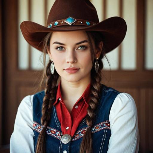 Red Cowgirl Costume with Cowboy Hat