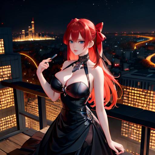 Aesthetic Night City Anime Portrait