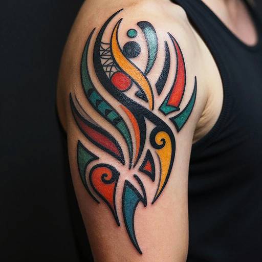 Artistic Colorful Tribal Tattoo Generator