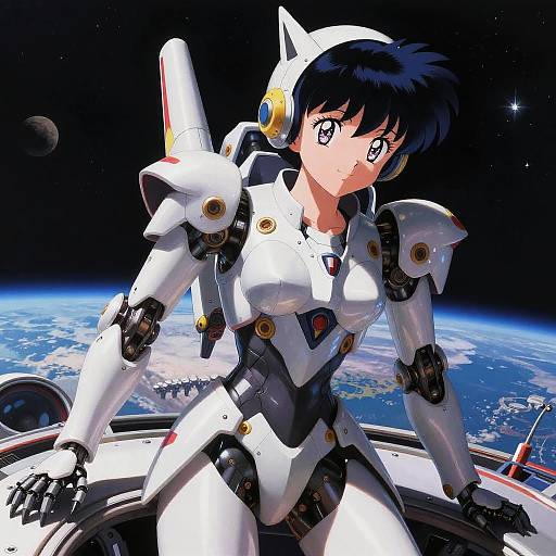 Ultra-Detailed Mecha Lum in Space
