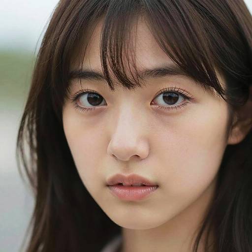 Close-up Portrait of Young Asian Woman