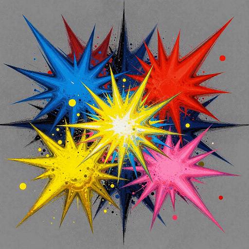 Metallic Fauvist Comic Burst