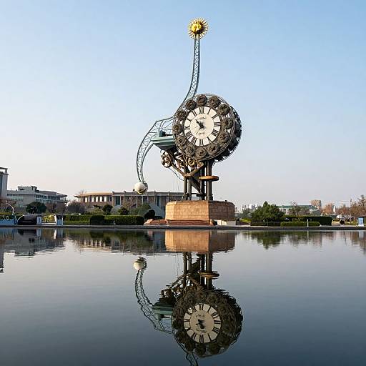 Ancient Clocktower in Mirror Lake