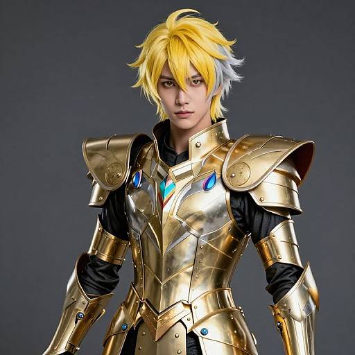 Golden and Platinum Armored Warrior