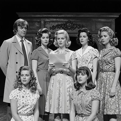 1960s Stage Performance in Black and White