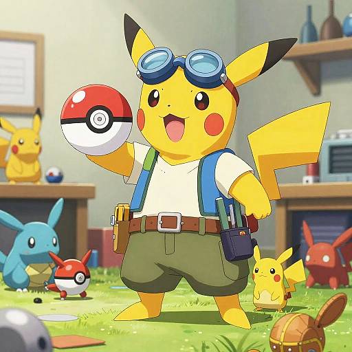 Crafty Pokémon Inventor in Workshop