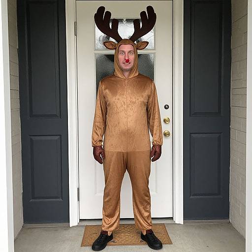 Funny Stag in Reindeer Costume