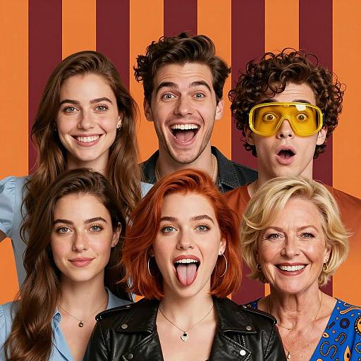 Vibrant Collage of Expressive Faces