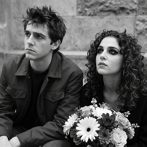 Emotive Portrait of a Couple in B&W