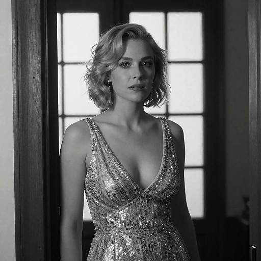 Elegant Woman in Doorway Photograph