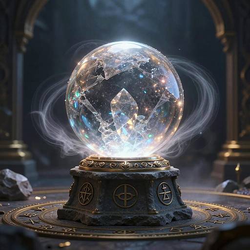 Mystical Crystal Orb with Enchanted Aura