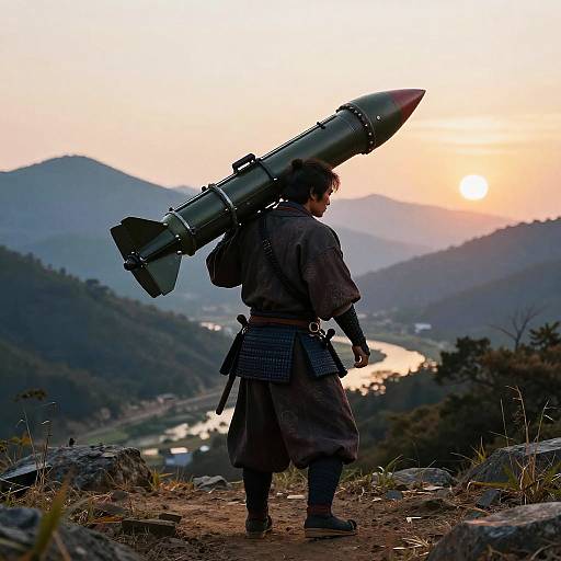 Ancient Samurai with Rocket Launcher