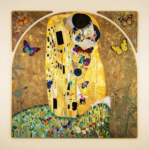 Art Nouveau Butterfly Illustration