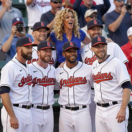 Celebration Moment: Baseball Team and Fan