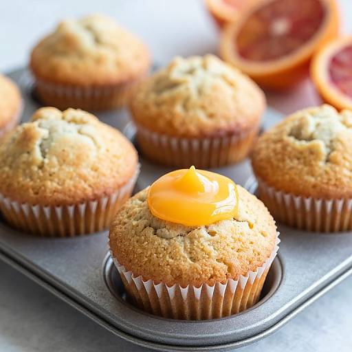 Citrus Muffins with Blood Orange Curd