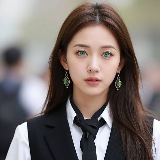 Realistic Portrait of Casual Girl