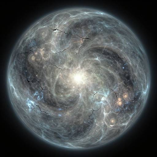 Ethereal Celestial Body with Fractal Patterns