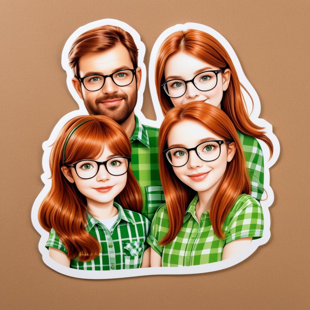 Realistic Family Eco-Friendly Sticker Design