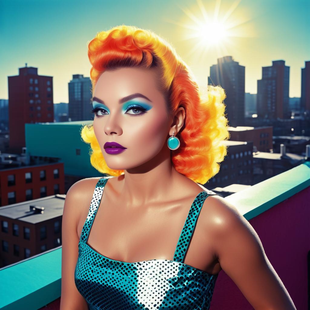 Vibrant Pop Art Makeup Photography