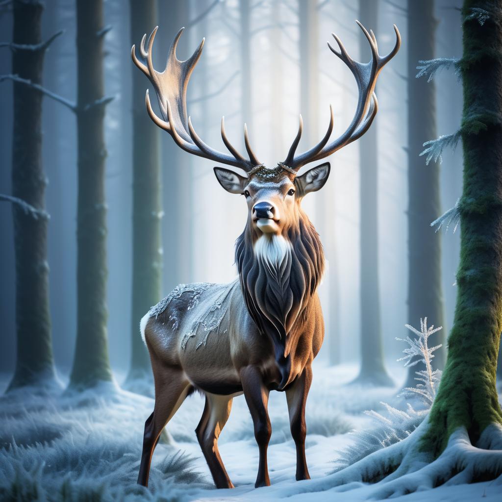 Majestic Stag in an Enchanted Forest