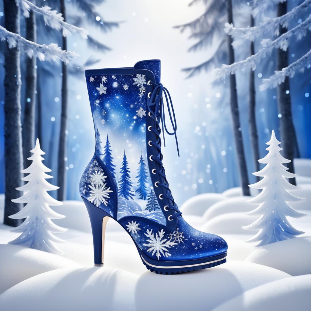 Winter Wonderland High Heel Fashion Scene