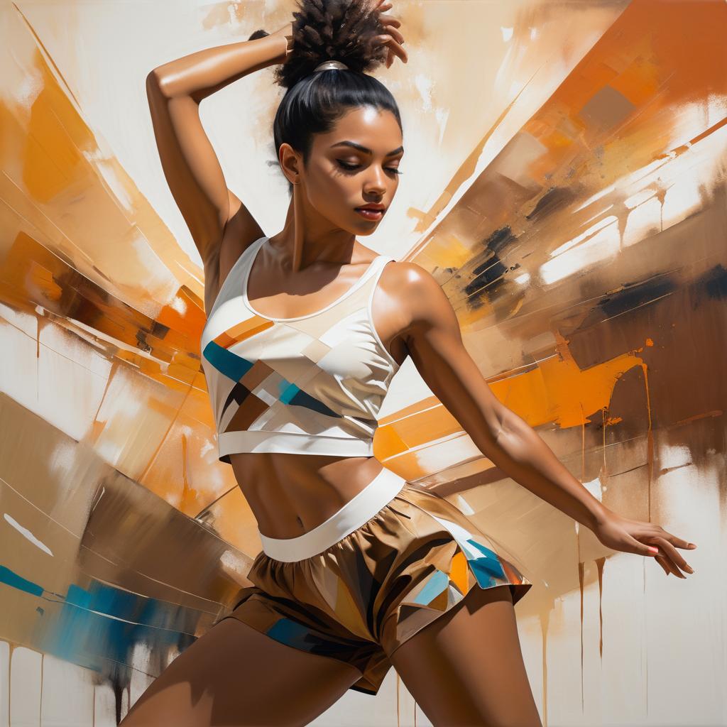 Expressive Dancer Portrait in Warm Tones