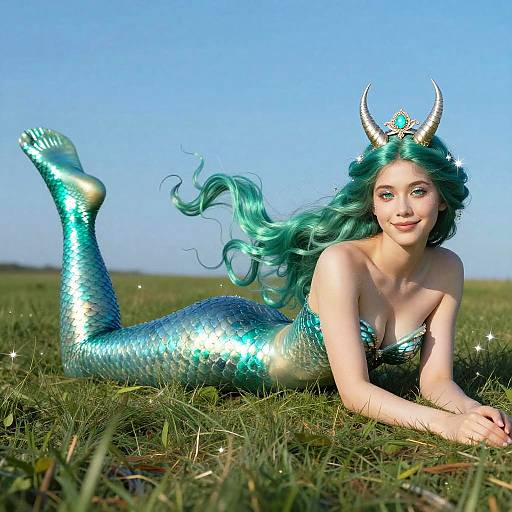 Graceful Nereid with Iridescent Scales