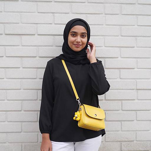 Young Woman in Black Hijab Portrait